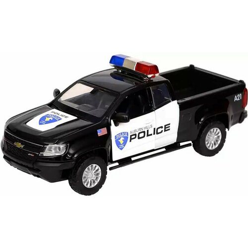 Модель машины Chevrolet Colorado ZH2 Police 1:32 17см 68665 свет, звук, инерция модель машины chevrolet chevy camaro ss полиция 1 32 13 5см свет звук инерционный механизм 68696