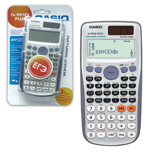 Калькулятор инженерный CASIO FX-991ES PLUS-2SETD (162х77 мм), 417 функций, двойное питание, сертифицирован для ЕГЭ, FX-991ESPLUS-2S 991es plus scientific calculator dual power with 417 function calculadora cientifica as gift 8 different languages specification