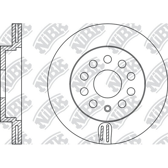 Диск тормозной передний для автомобиля Audi, NIBK RN1179 (1 шт.)