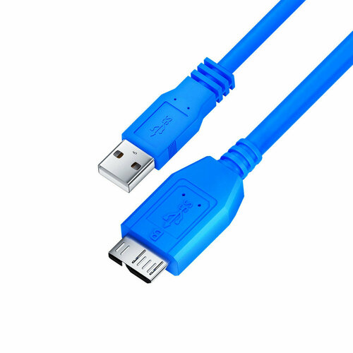 Кабель для HDD micro USB 30 AM папа - micro B папа переходник для внешнего жесткого диска или SSD 50см 495₽
