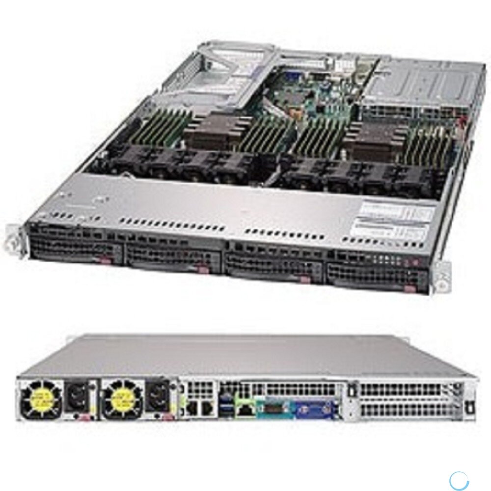 Платформа системного блока SuperMicro SYS-6019U-TRT 1U, 2xLGA3647 (up to 205W), iC621 (X11DPU), 24xDDR4, up to 4x3.5 HDD