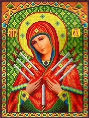Богородица Семистрельная #КБИН4018/1 Каролинка Набор для вышивания 18.5 х 24.5 см Вышивка бисером