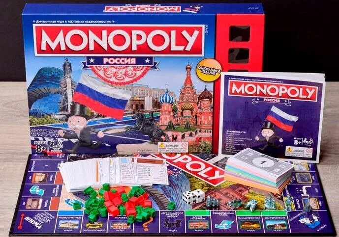 Настольная игра Monopoly Россия Обновленное издание, 1 шт.