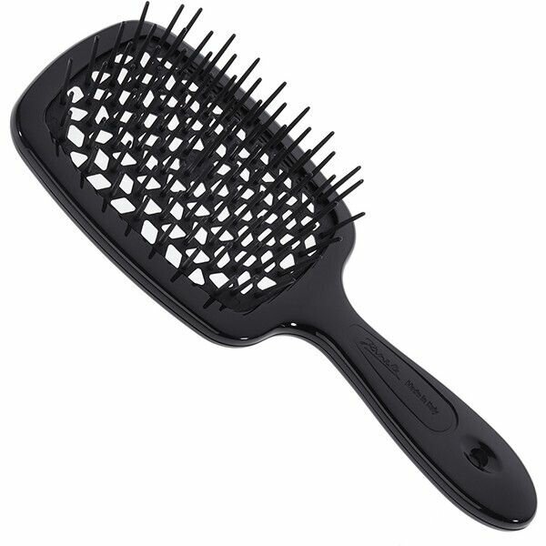 Щетка для волос Janeke с закругленными зубчиками Superbrush (черный)