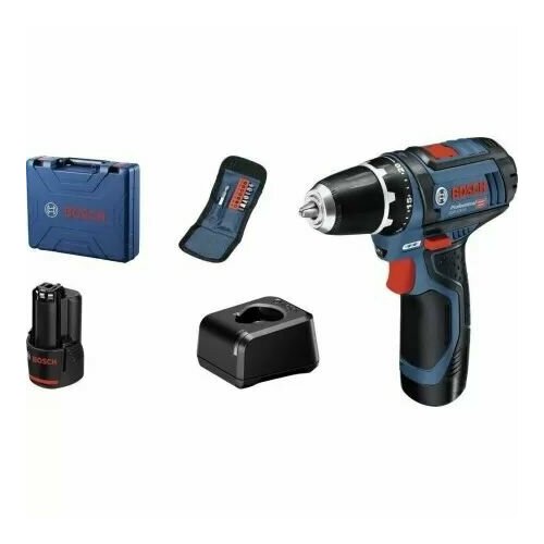 Дрель-шуруповерт Bosch GSR 12V-15 , 2 x 2Ah + L-Boxx (060186810G)