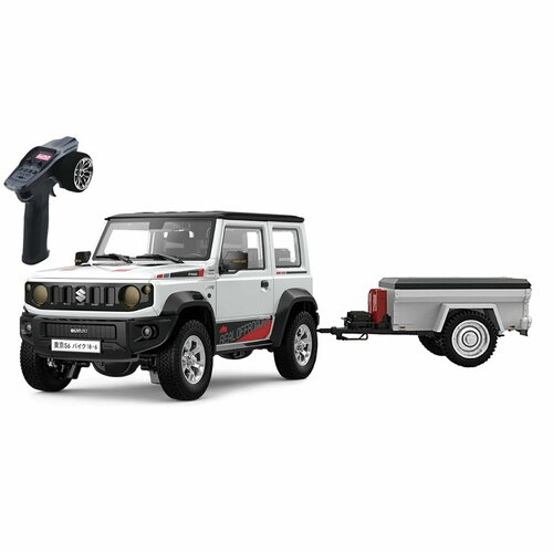 прицеп для внедорожника hb suzuki jimny hg4 53 hg4 54 Радиоуправляемая машина внедорожник HB Suzuki Jimny PRO с прицепом 1:16 4WD RTR (свет, выхлоп, Li-Po 5C) - HG4-53PRO-54-W