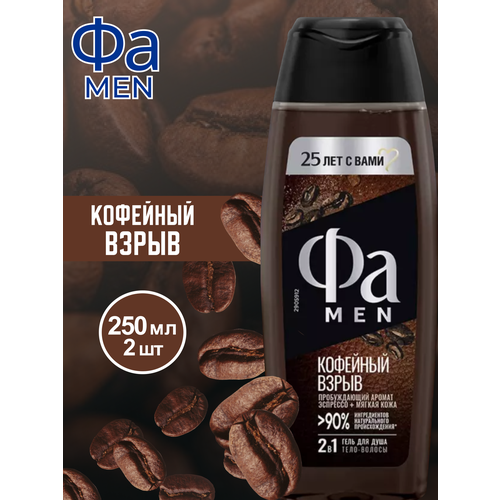 Гель для душа мужской 2 в 1 Фа Coffee Burst 250 мл *2шт