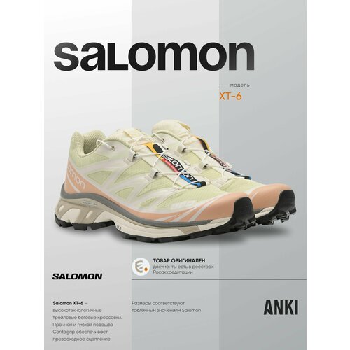 Кроссовки Salomon, размер 42 EU, светло-салатовый