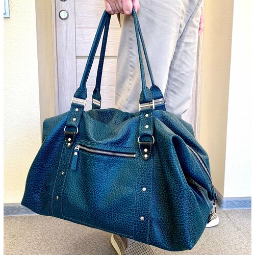 Сумка , фактура зернистая, зеленый