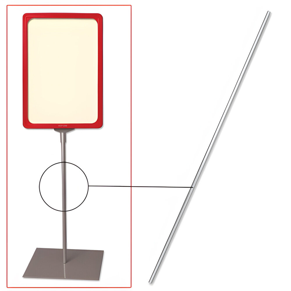 Трубка для сборки напольной стойки под рамку POS, высота 1200 мм, диаметр 9 мм, 290268 упаковка 5 шт.