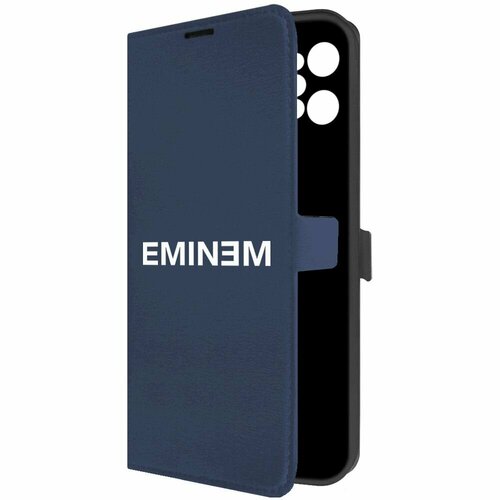 Чехол-книжка Krutoff Eco Book для Realme C31 Eminem (Эминем) (синий) чехол для смартфона krutoff eco book для realme c31 синий