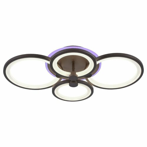 Люстра потолочная светодиодная с пультом Четыре кольца света , мощность 108 Вт. На комнату 10 метров, от Getogazov Family