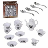 Изящный кофейный сервиз состоит из 15 предметов. Устраивая сюжетно-ролевые игры, угощая своих подружек и кукольных друзей,  ...