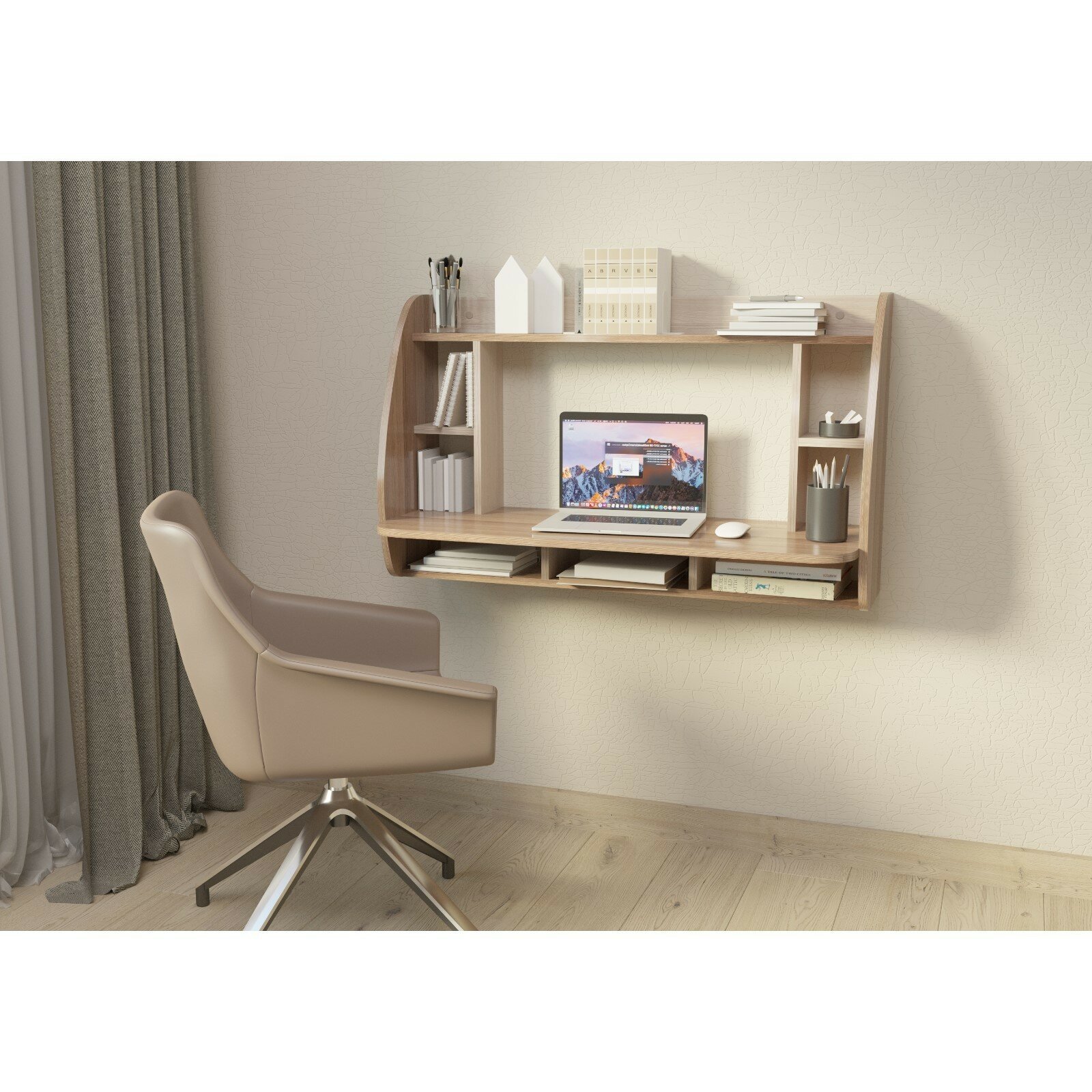 фото Стол рабочий подвесной Арго,1000х390х600, Ясень Шимо тёмный/Светлый