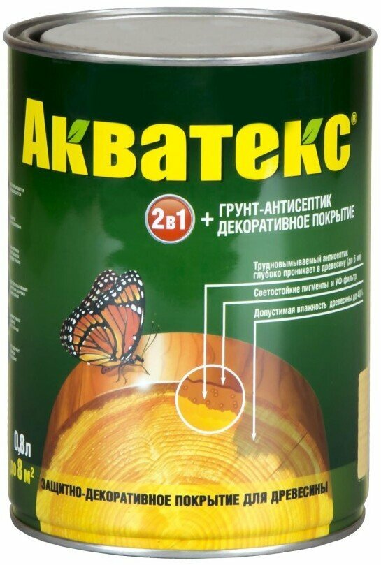 Покрытие защитно-декоративное Акватекс 2в1 Венге (0,8л)