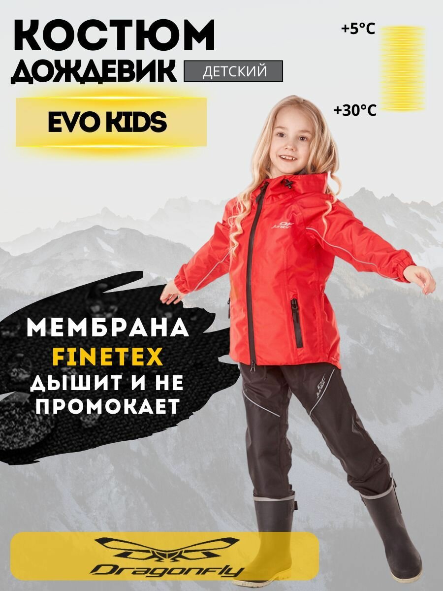 Детский дождевик (штаны и куртка) DragonFly EVO Kids
