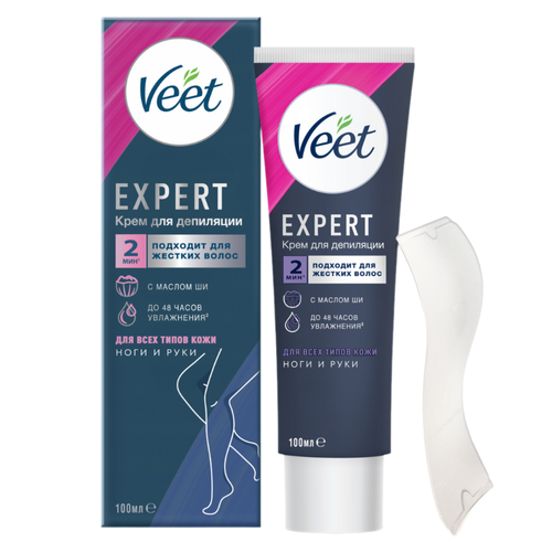 Veet Expert Крем для депиляции для всех типов кожи 100 мл 1 шт veet expert крем для депиляции для всех типов кожи 100 мл
