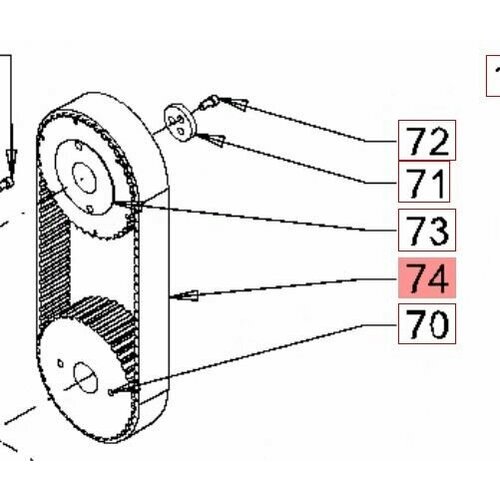 1290401 Зубчатый ремень HAMM