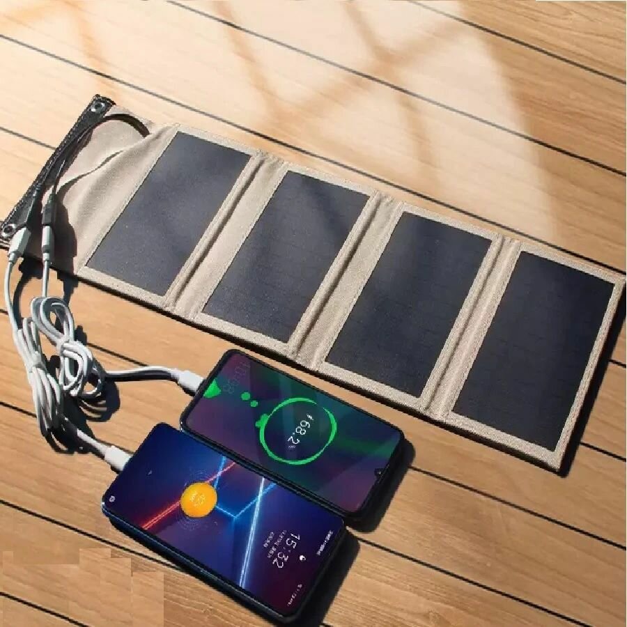 Уличная походная водонепроницаемая солнечная панель 5 в 7 Вт для мобильных устройств