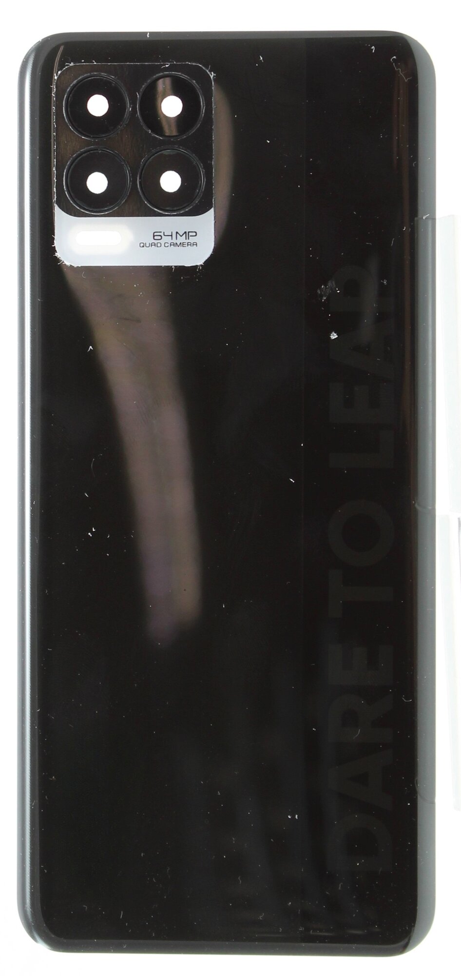 фото Задняя крышка для Realme 8/8 Pro (RMX3085/RMX3081) Черная (со скотчем и стеклом камеры+средняя часть)