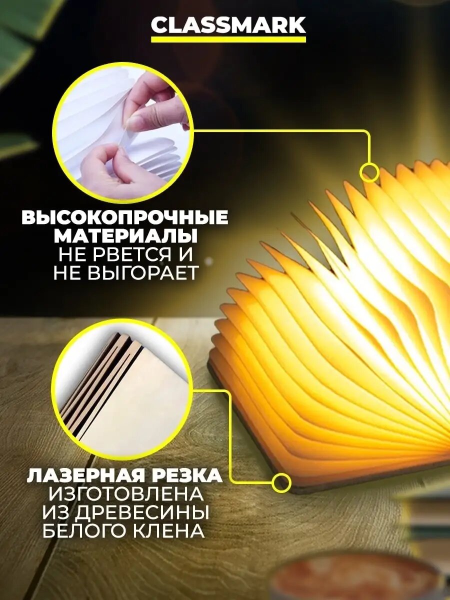 Обзор: Ночник светильник лампа-книжка - светодиодная