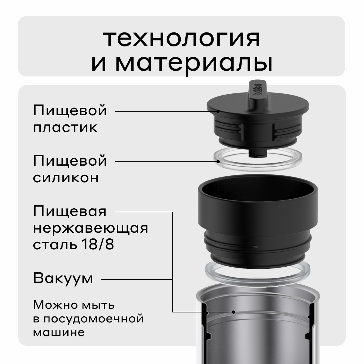 Термокружка BOBBER Tumbler-350, 0.35л, стальной - фото №6