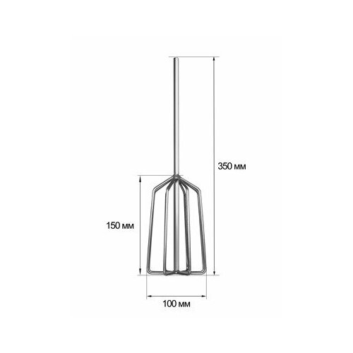 Венчик для замешивания прикормки из нержавеющей стали AISI 304