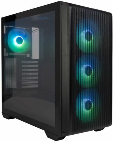 Корпус ATX Eurocase A301 4ARGB черный без БП закаленное стекло USB 3.0, Type-C