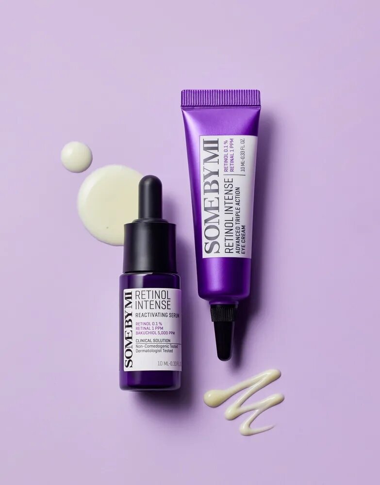 SOME BY MI RETINOL INTENSE TRIAL KIT (2components) Набор: Интенсивный крем для кожи вокруг глаз с ретинолом, Интенсивная антивозрастная сыворотка для лица с ретинолом 10мл+10мл