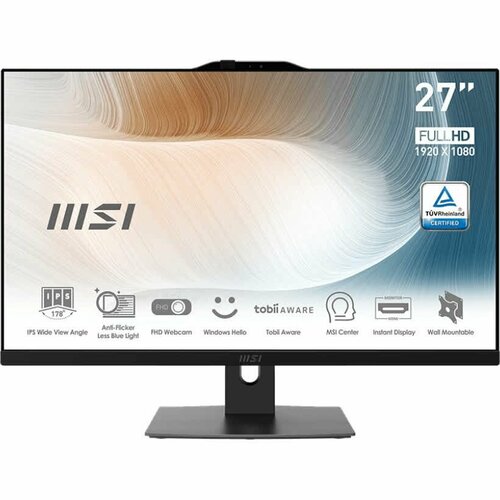 Моноблок MSI Modern AM272P 12M-229XRU 27 1920x1080 IPSIntel Core i7-1260P32 DDR41024 ГБ SSDIntel Iris Xe GraphicsБез ОСКлавиатура мышь Черный 9S6-AF8211-648 9860000₽