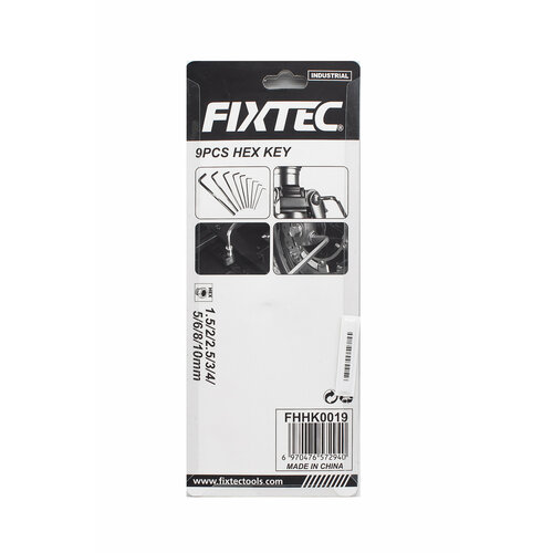 Набор шестигранных ключей Fixtec, 9 шт