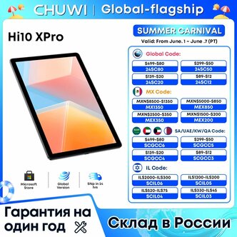 Характеристики модели CHUWI Hi10X Pro планшет, Android 13, экран 10,1 ...