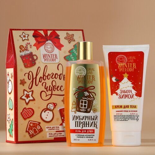 Подарочный набор косметики, гель для душа 250 мл и крем для тела 200 мл, WINTER MELODY by URAL LAB