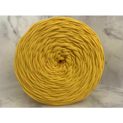 Шнур, шпагат для вязания, полиэфирный 4мм 300м Желтый