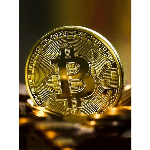 Сувенирная монета Биткоин Bitcoin золотой сувенир биткоин 649₽