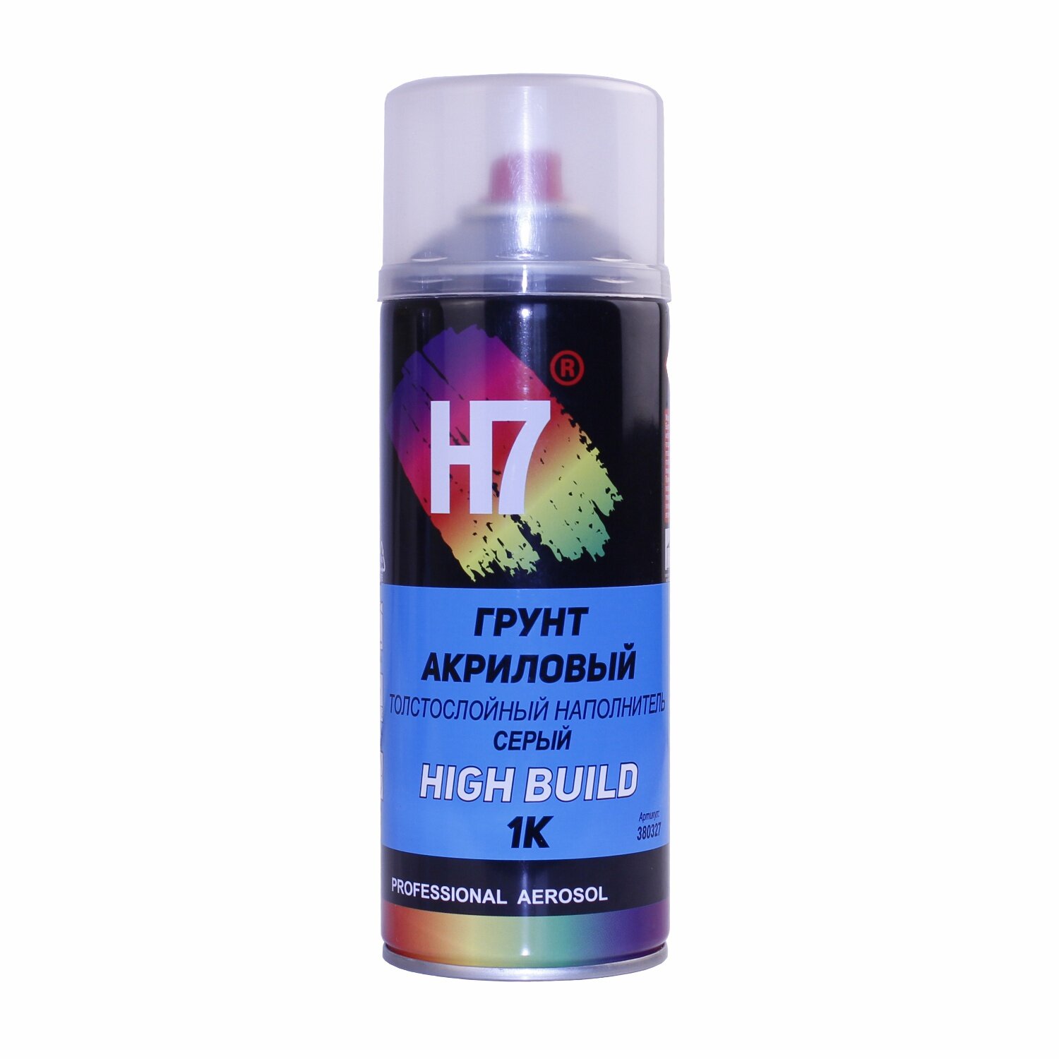 фото Грунт толстослойный наполнитель H7 High Build 1К серый акриловый аэрозоль 520мл
