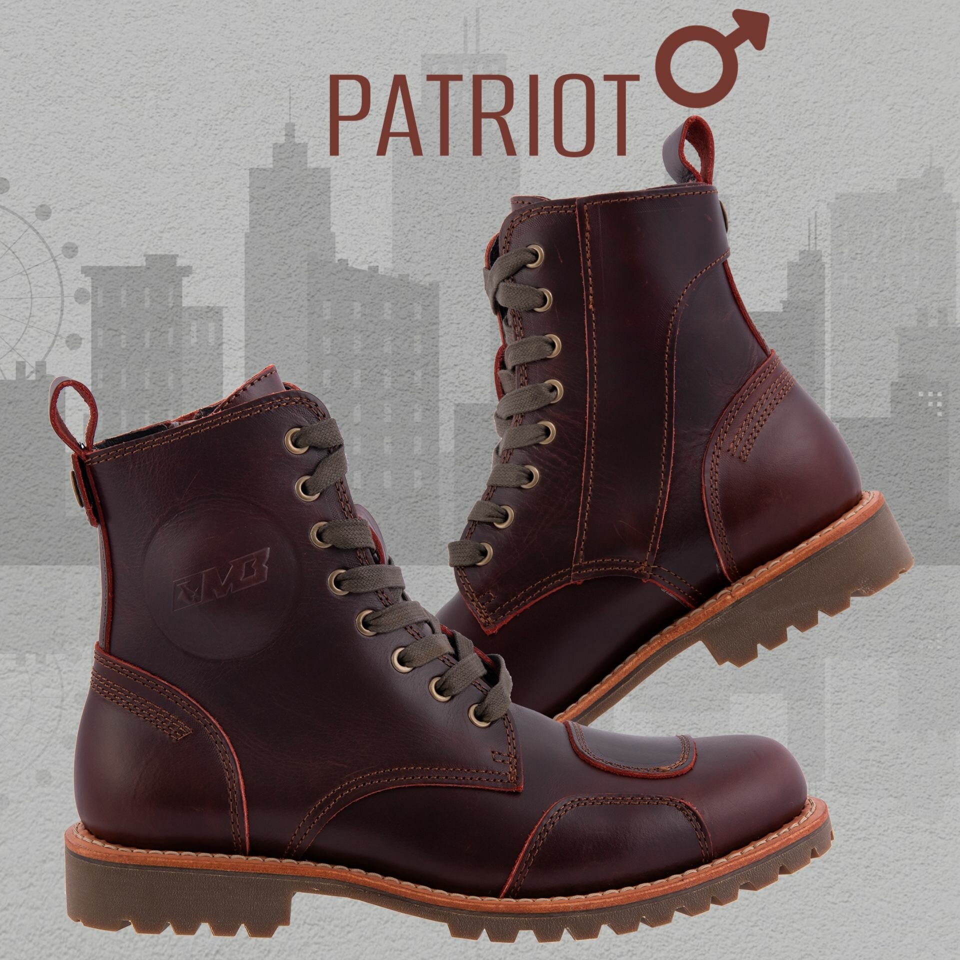фото Мотоботы MadBull Patriot Brown 46