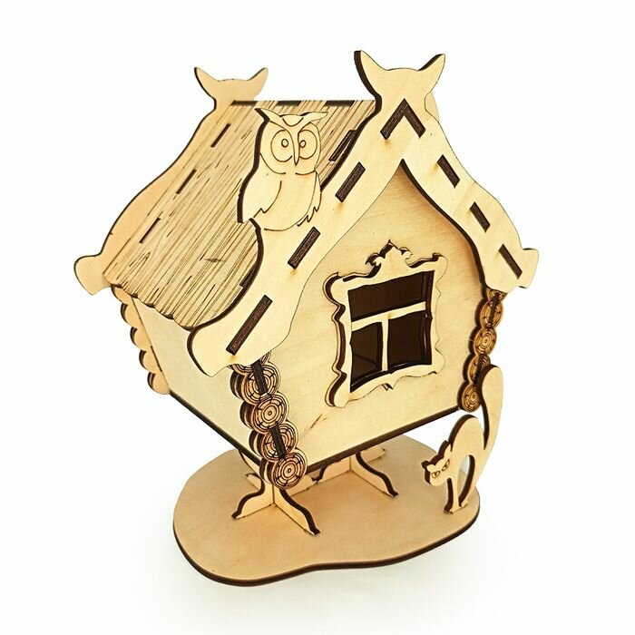 Деревянная модель Сборная "Домик на ножках-шкатулка "