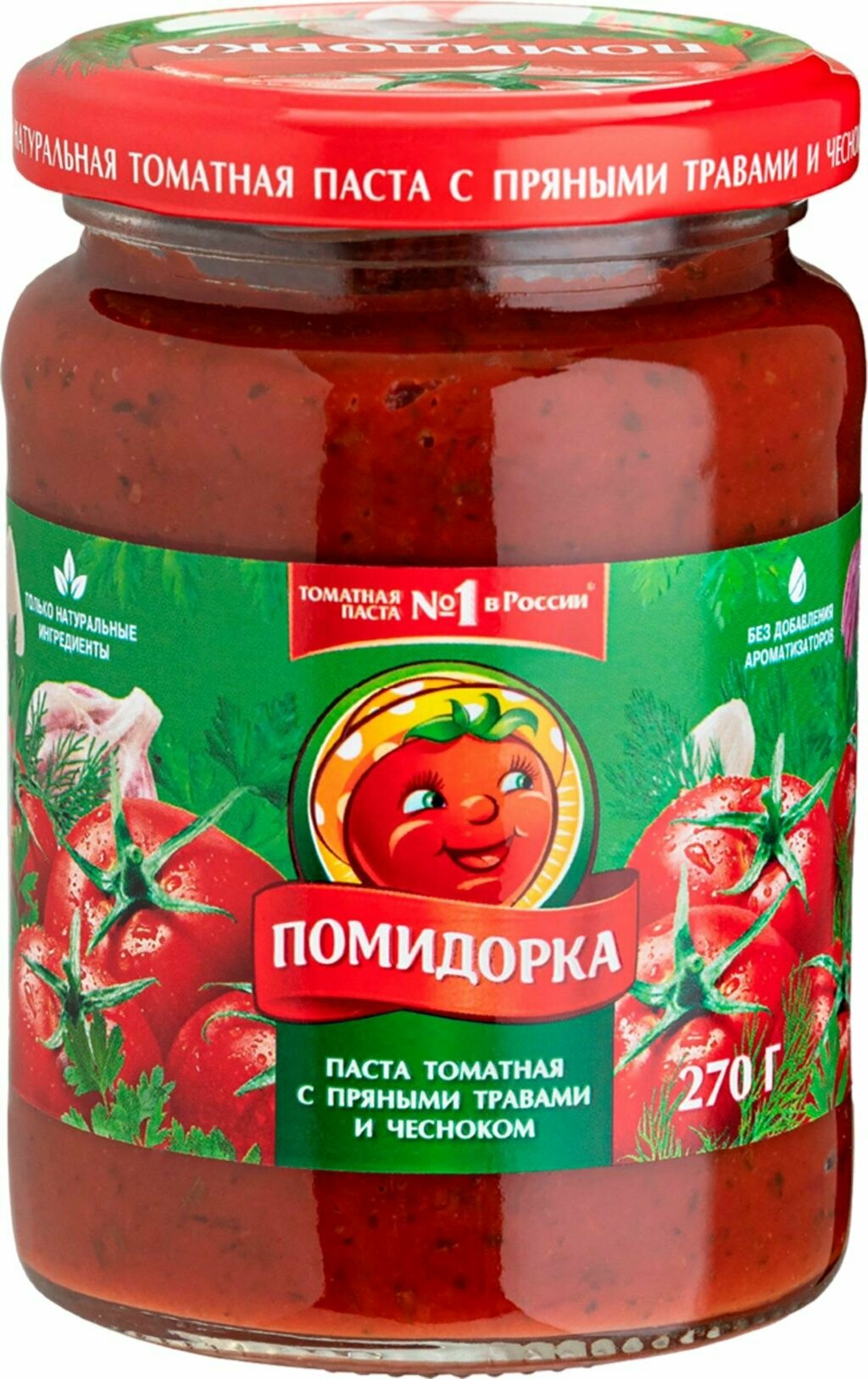 Паста томатная помидорка с пряными травами и чесноком, 250мл - 4 шт.