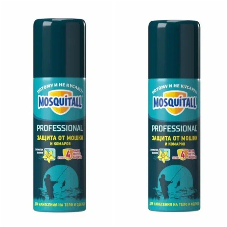 Аэрозоль Mosquitall Профессиональная защита от мошек и комаров 125мл 2 шт
