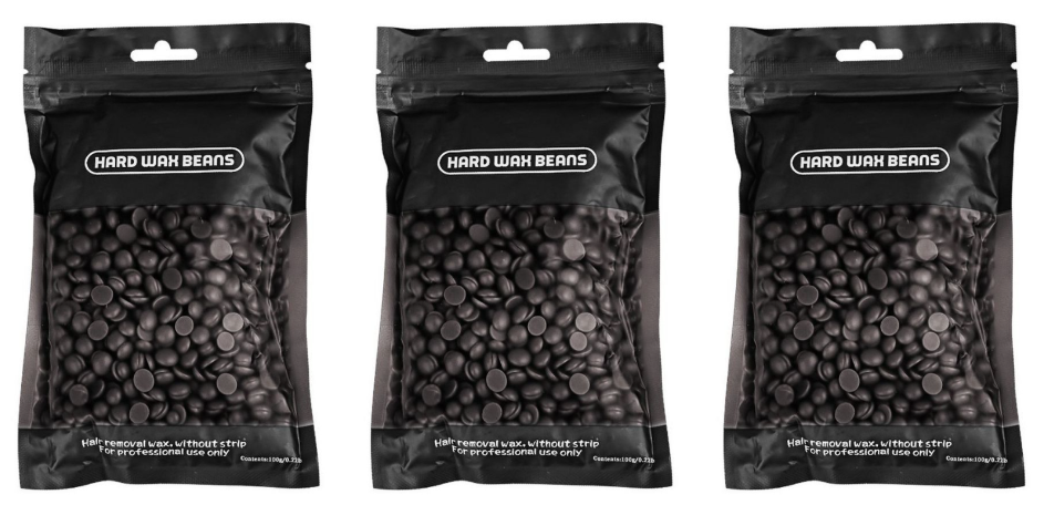 Воск JessNail для депиляции пленочный, Черный, 100 гр, 3 шт