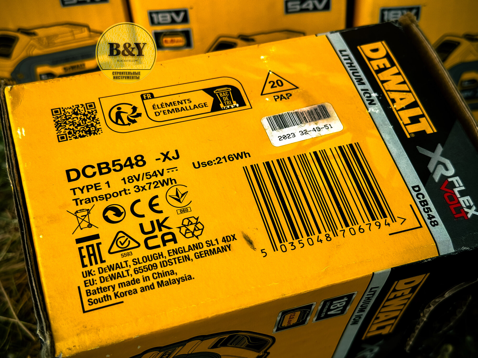 Аккумулятор DeWalt DCB548 Li-Ion 18/54В 12/4Ач - фото №7