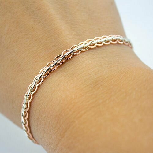 Жесткий браслет FJ Fallon Jewelry размер 17 см золото 936₽