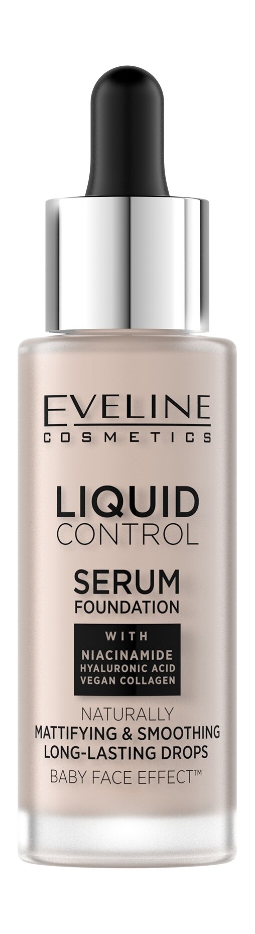 EVELINE Тональная основа жидкая инновационная Liquid Control, 32 мл, 005