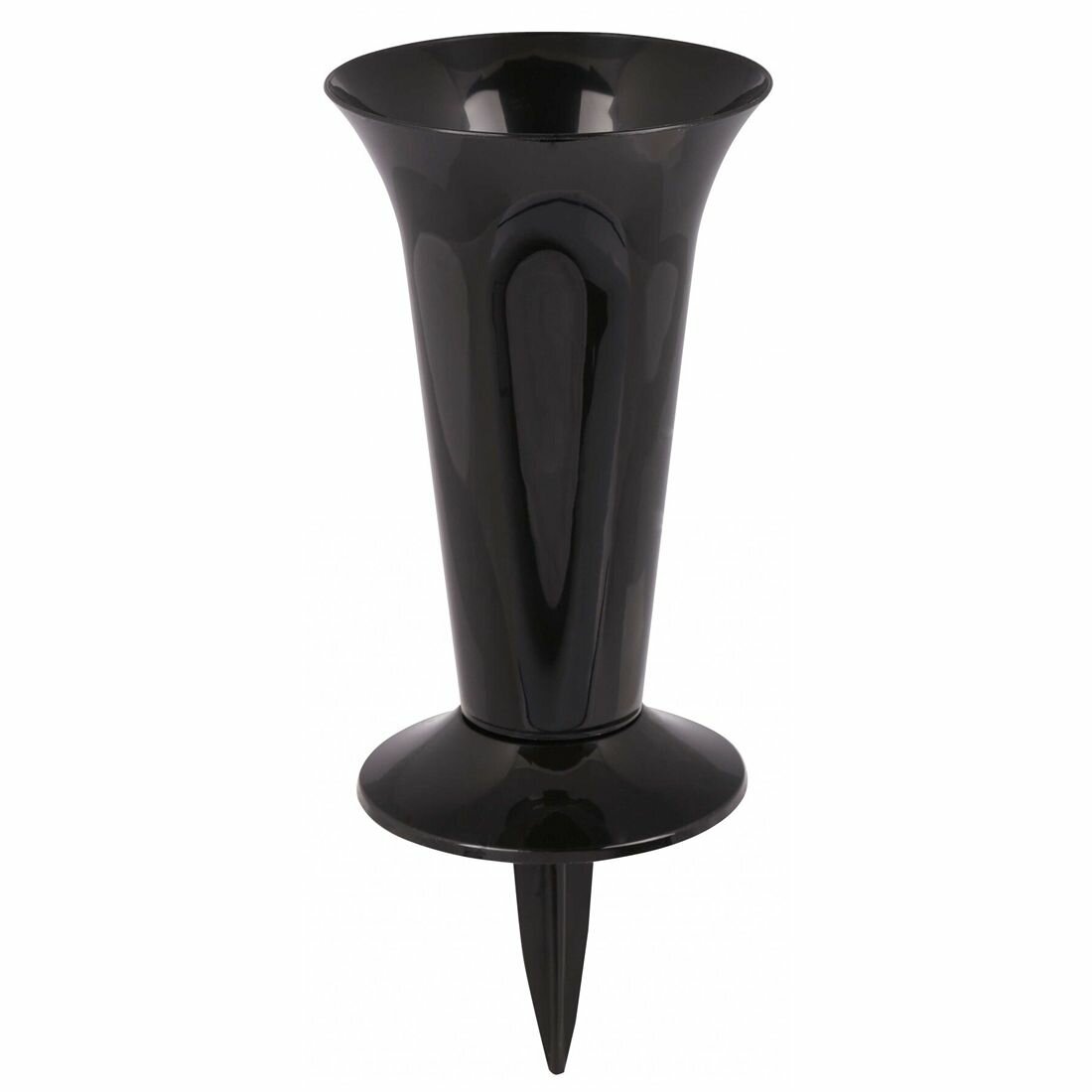 Ваза под срезку Д129мм, В320мм (с колышком)(черный) Альтернатива М7551