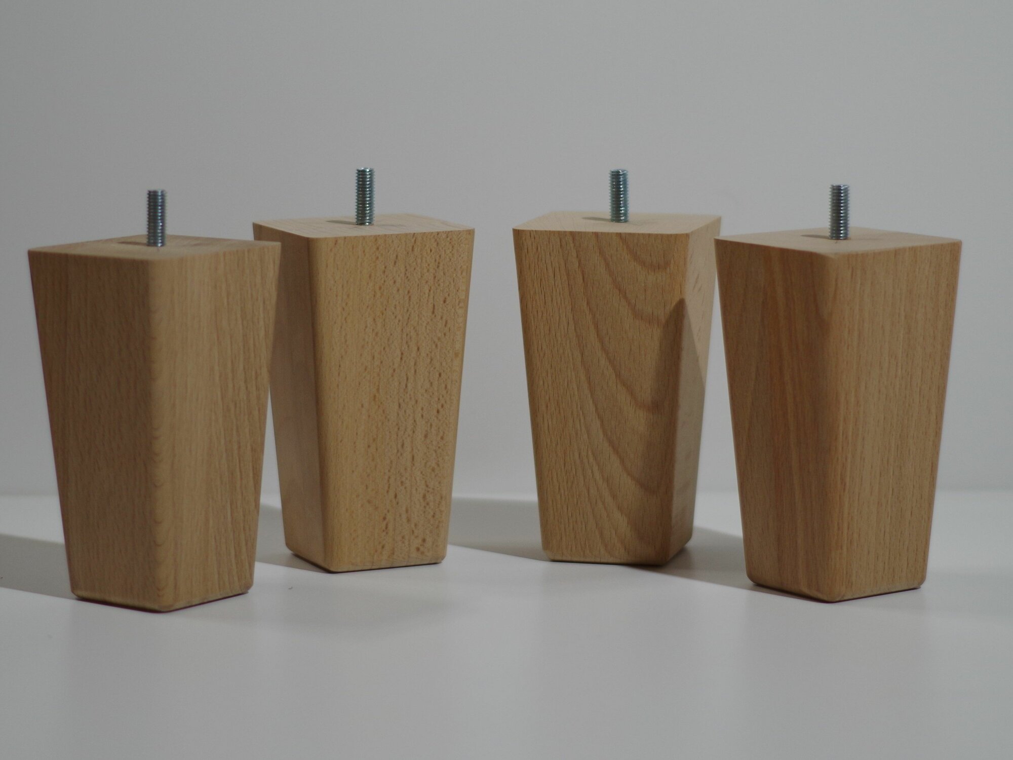 Фурнитура Для Мебели Мебельные деревянные ножки 80 мм, 1 шт, массив бук, без креплений, без покрытия.