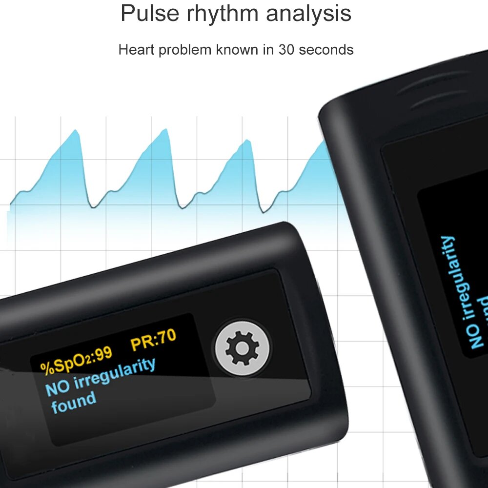 Изображение Schbit Bluetooth Оксиметр для пальца, Черный
