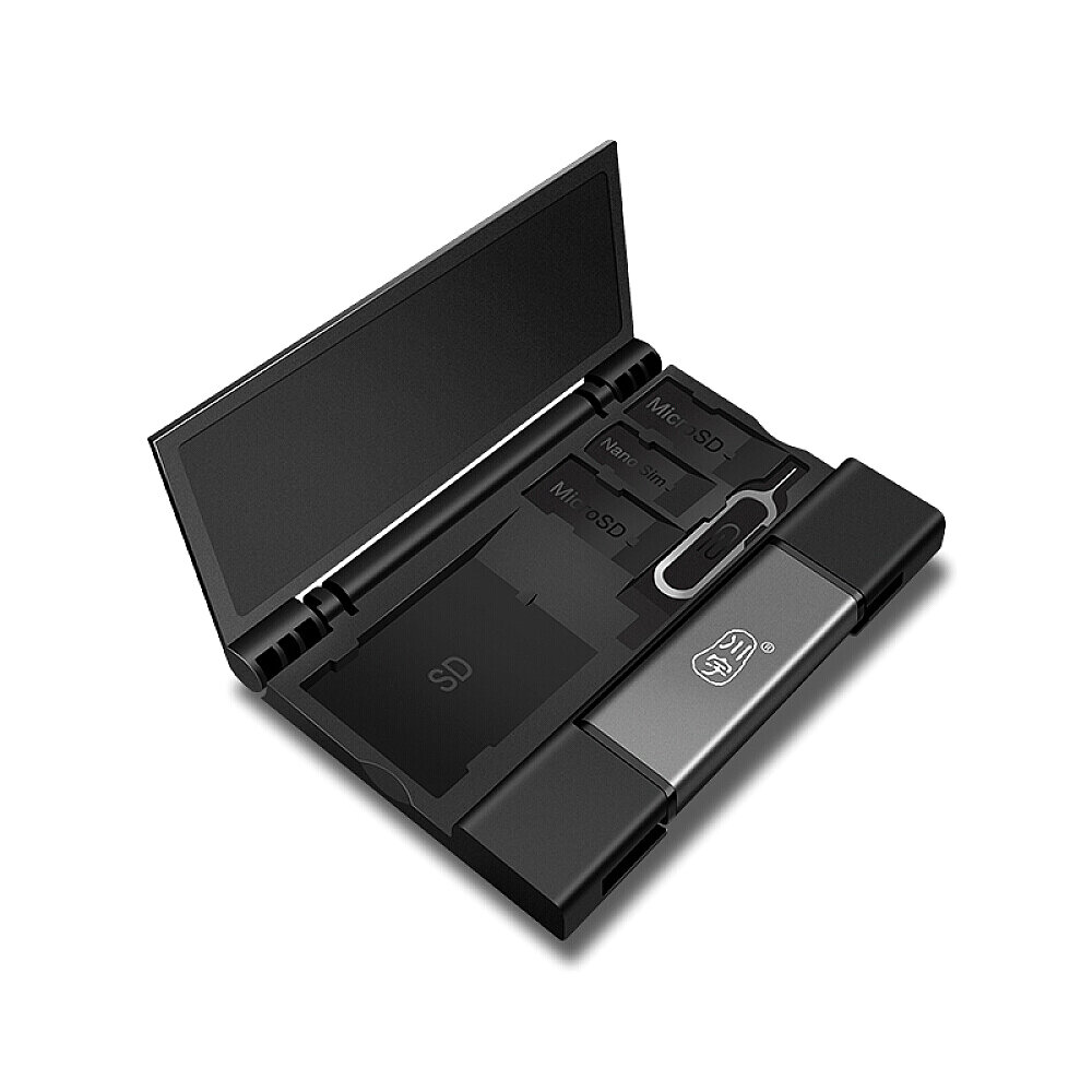Многофункциональный кард-ридер USB3.1 с двумя слотами для карт, универсальный для мобильных телефонов и компьютеров