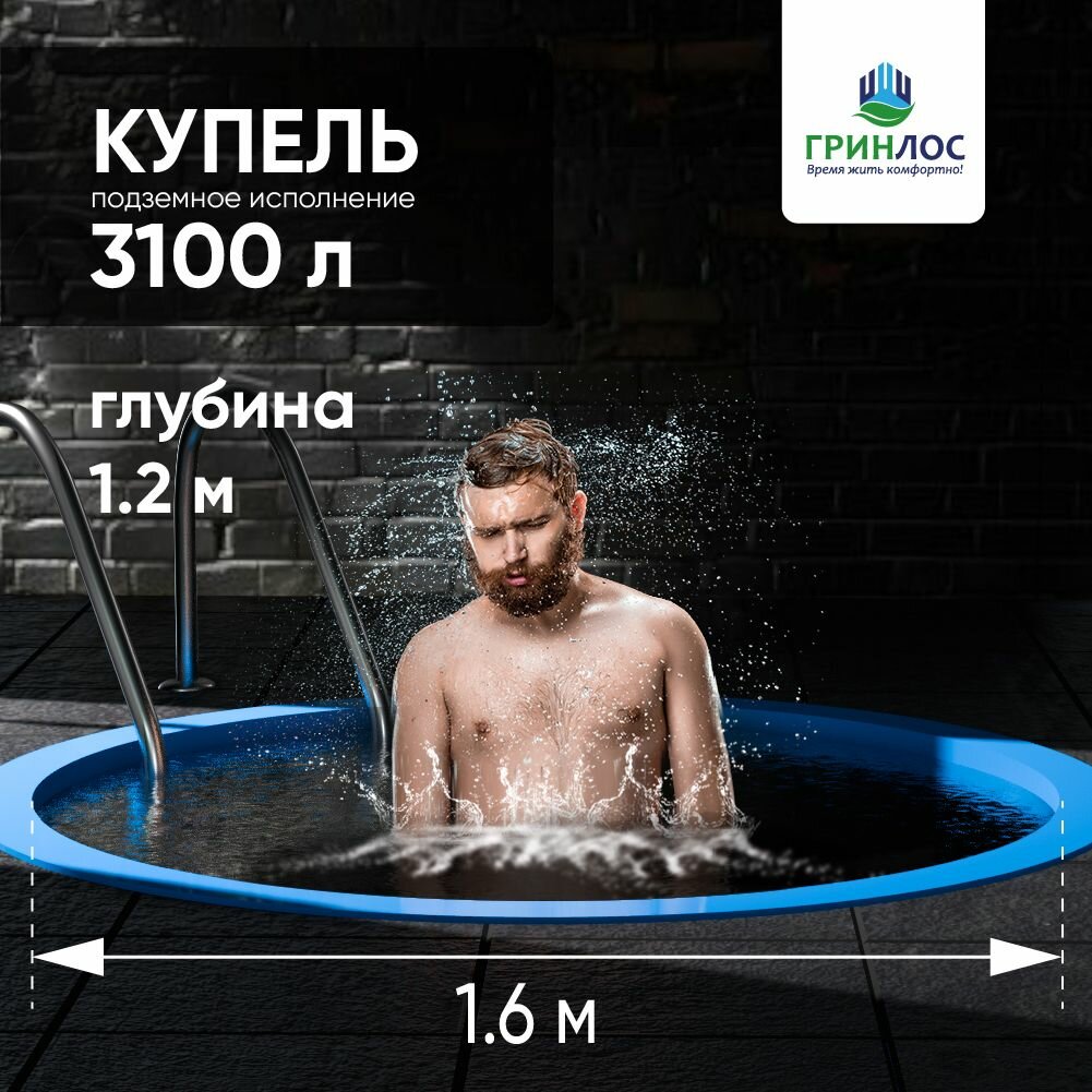 Бассейн гринлос Купель 1800*1800*1200 Круглая
