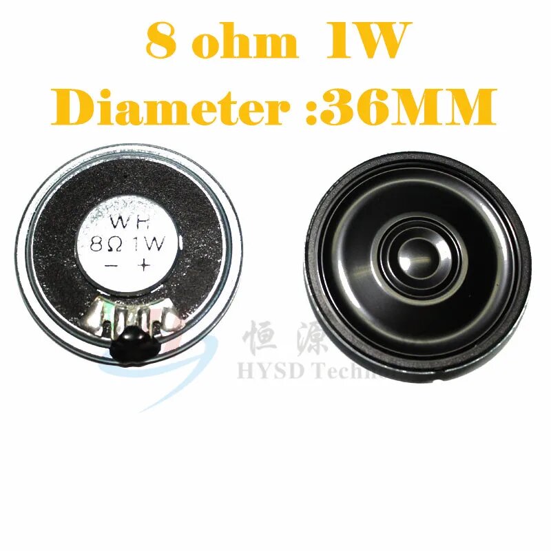 Мини-динамик 1Вт 8 Ом 10 шт, 1W8R 36MM